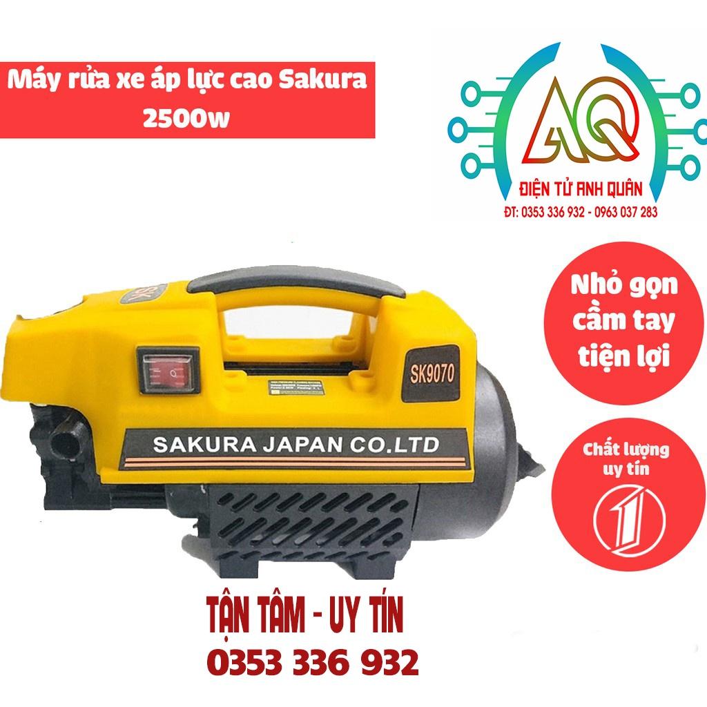 Máy rửa xe mini, máy rửa xe gia đình SAKURA 2500W lõi đồng