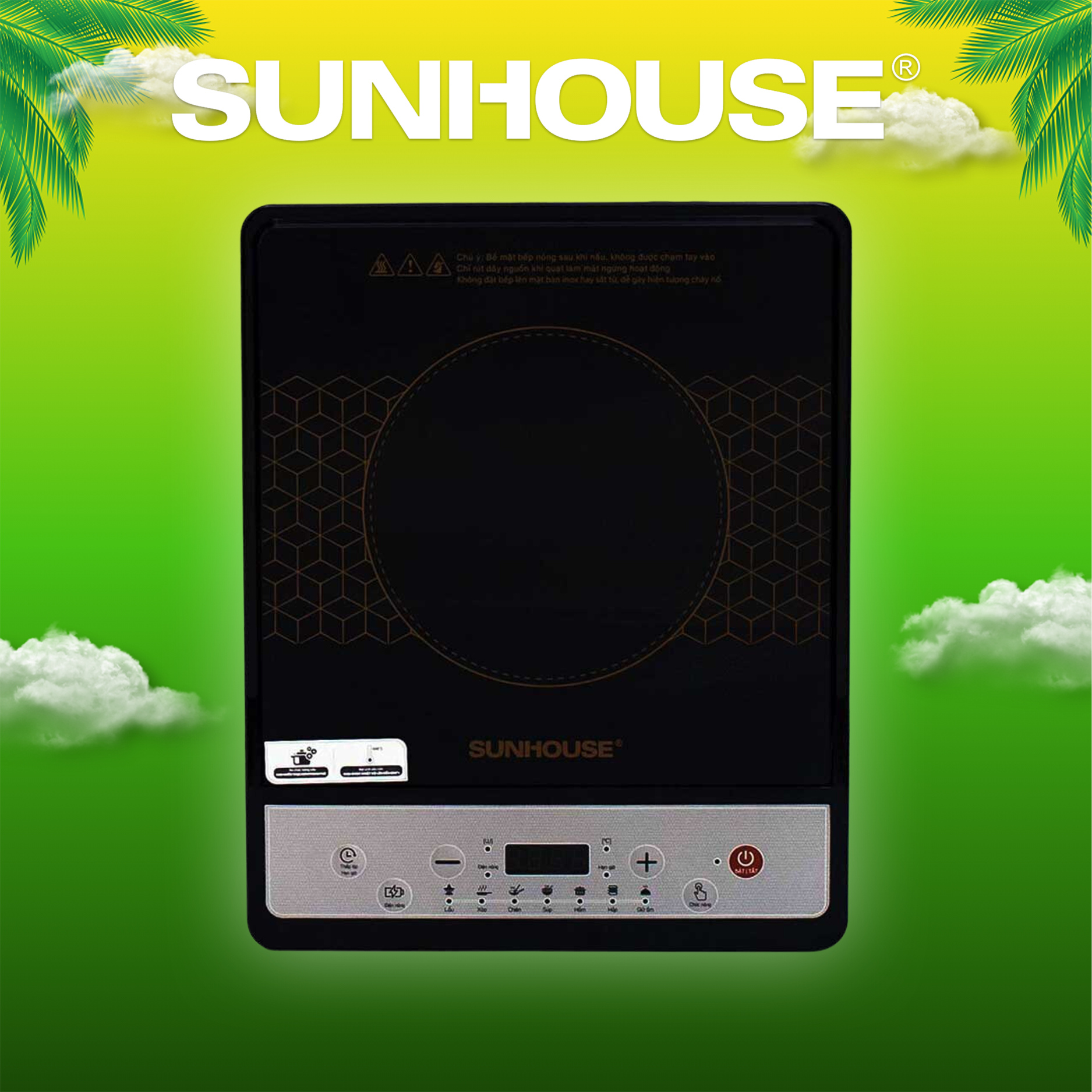 Bếp từ đơn SUNHOUSE SHD6160 - Hàng chính hãng, kèm nồi lẩu