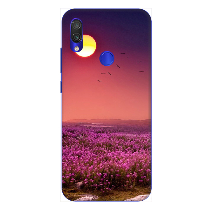 Ốp lưng dành cho điện thoại Xiaomi Redmi Note 7 hình Hoa Tím Hoàng Hôn - Hàng chính hãng