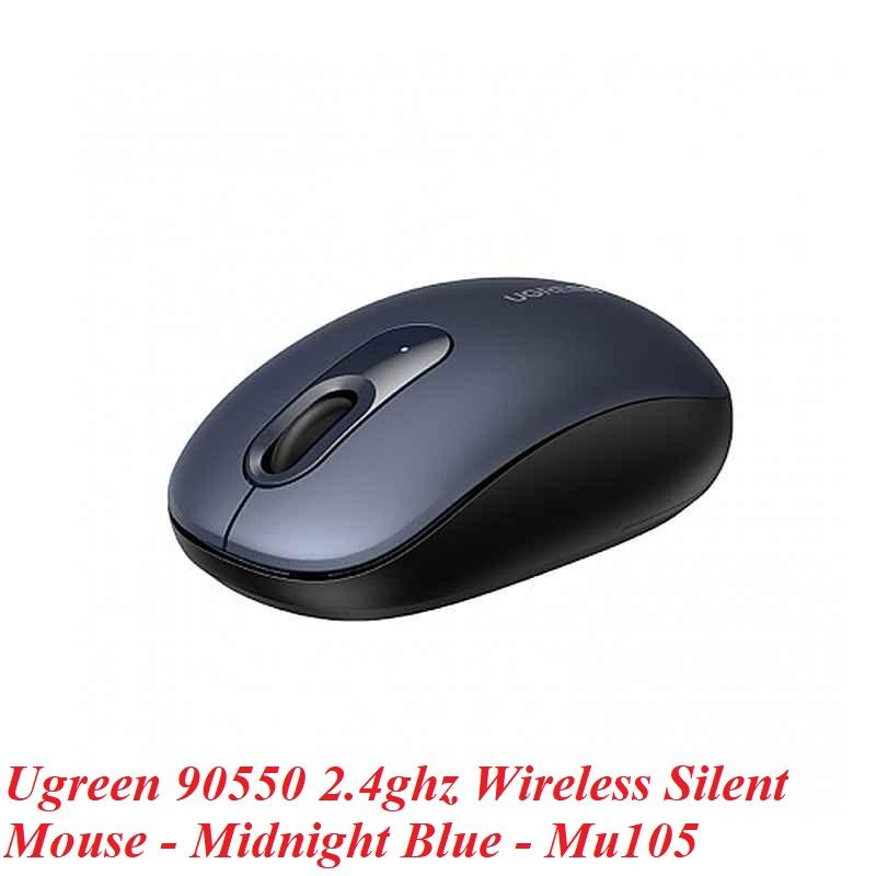 Ugreen UG90550MU105TK 10m 2400dpi Midnight Blue Chuột không dây Silent 2.4ghz kèm pin AA - HÀNG CHÍNH HÃNG