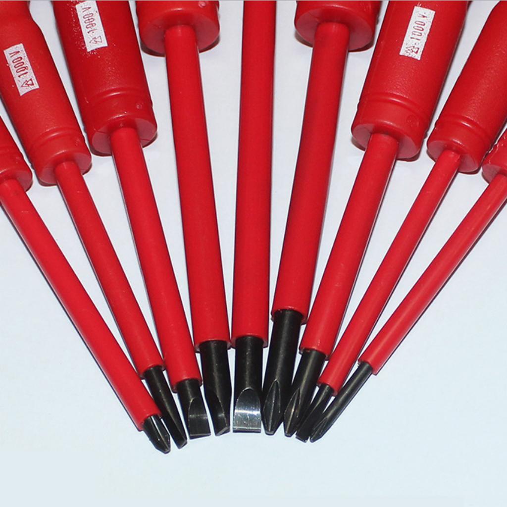 9Pieces Insulated Screwdriver Set Electrician Magnetic Precision Hand Tools