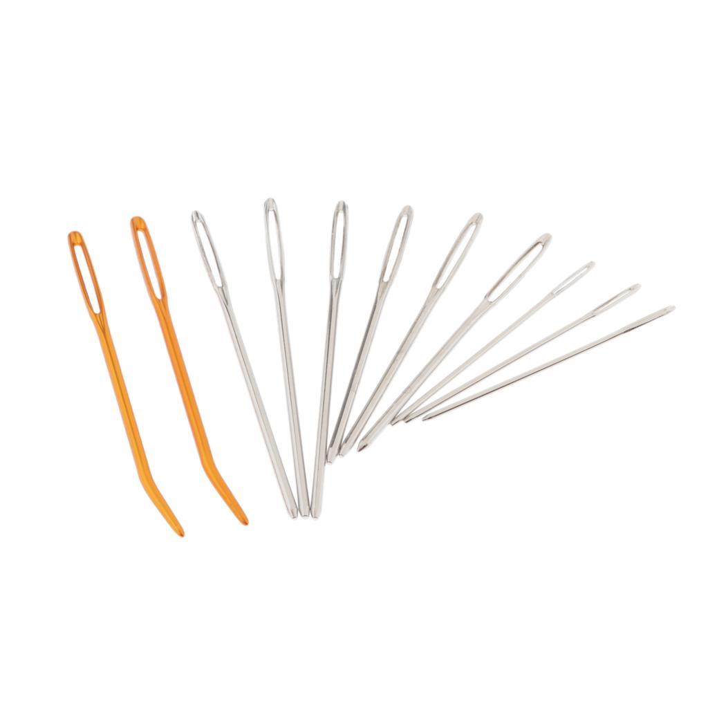 2-4pack Hand sewing needle knitting Darning Threading Supply 6pcs curved needle