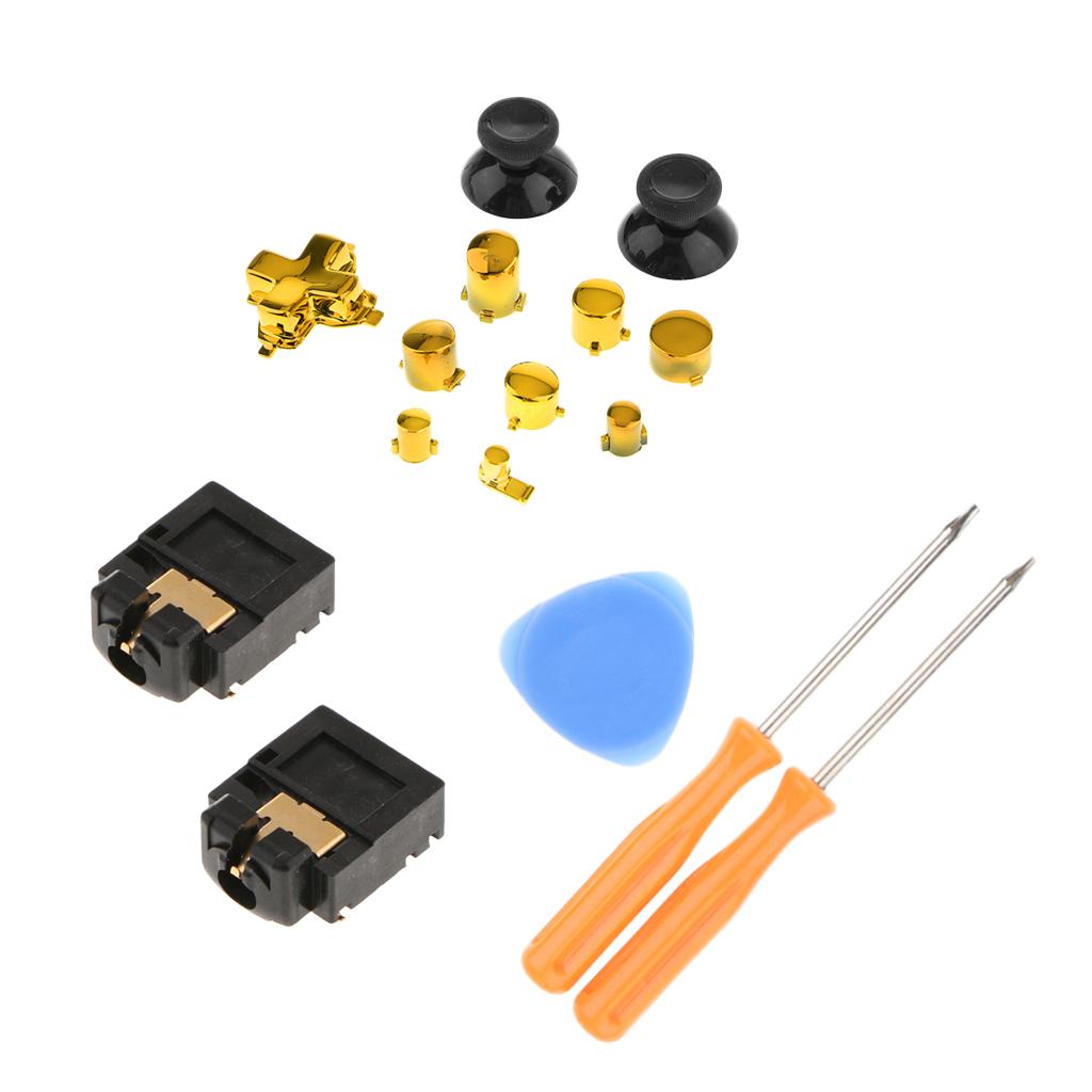Full Button Set Mod Kit + 2Pcs Headphone Port/Tool For One S Controller
