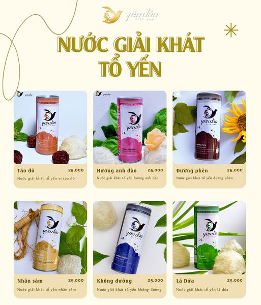 Combo 6 lon nước giải khát tổ yến