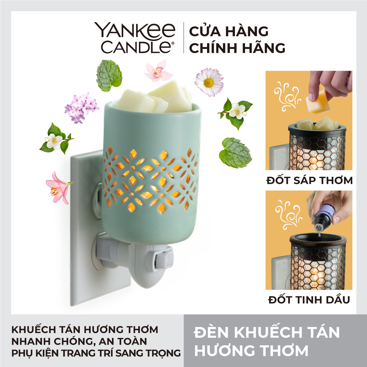 Đèn khuếch tán hương thơm Yankee Candle - Soft Mint Pluggable