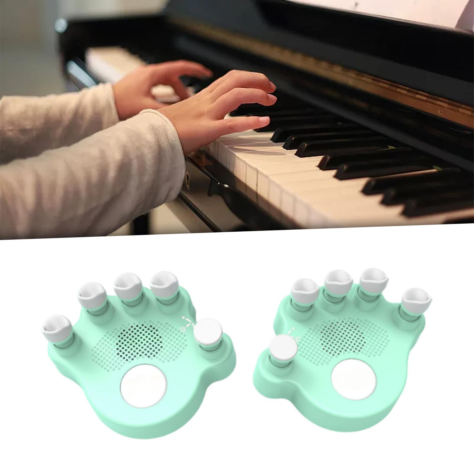 Piano Finger Trainers Built in Piano Music Speaker Hand Exerciser for Kids Green