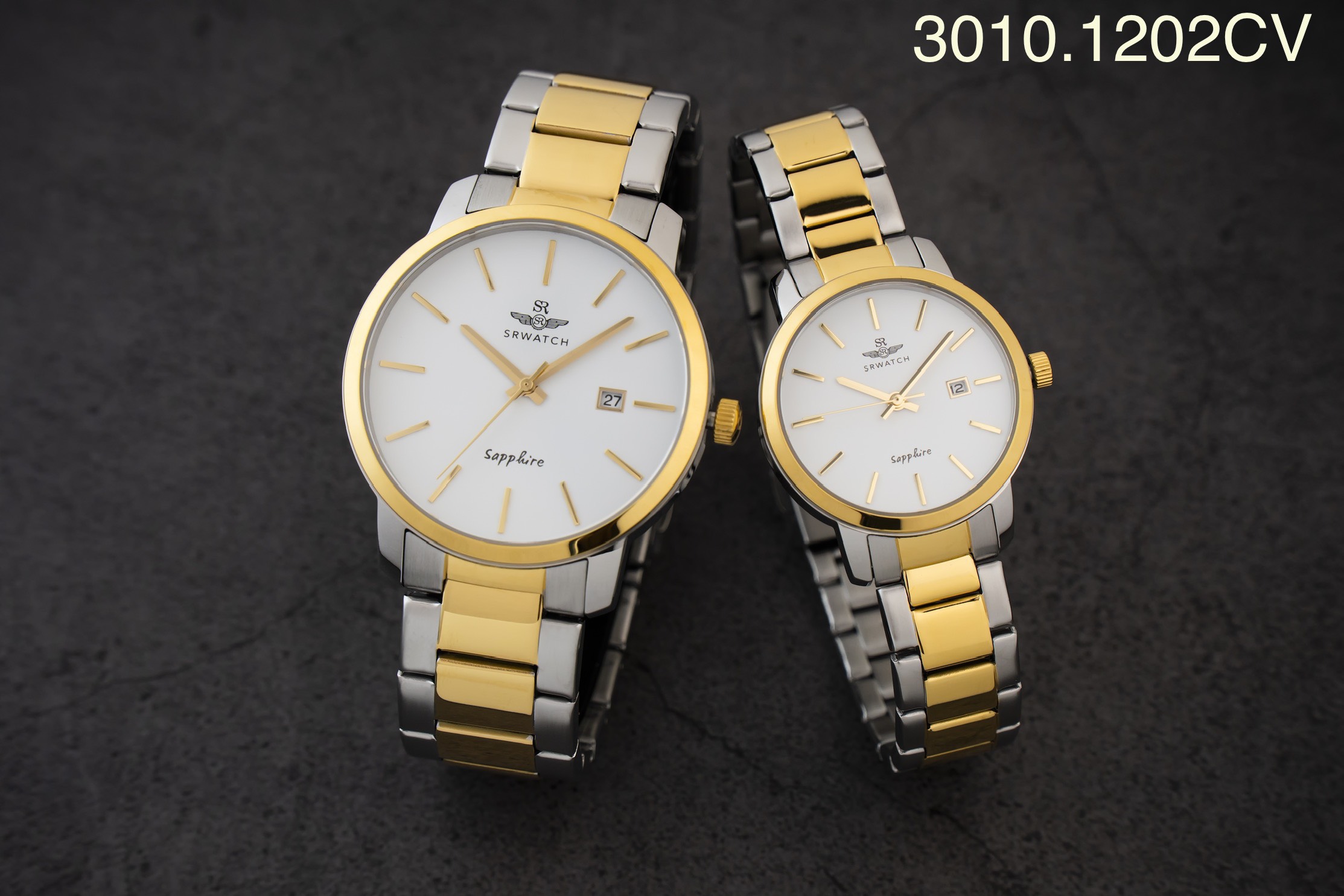 Đồng hồ Cặp dây thép không gỉ SRWATCH SG3010.1202CV-SL3010.1202CV