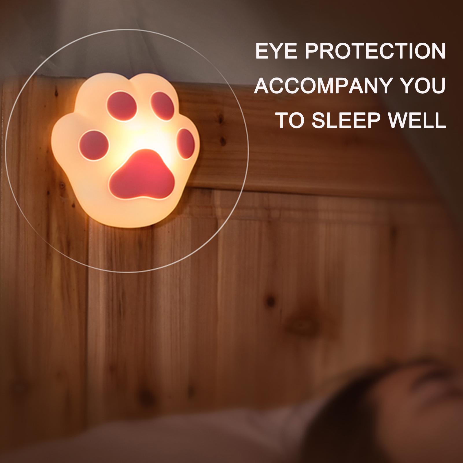 Đèn treo tường từ tính kiểu hình móng mèo Ba chế độ sáng,chất liệu silicone và ABS chất lượng cao, rất mềm mại,Sạc USB, kích thước nhỏ và di động