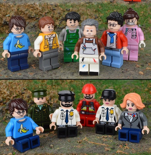 Bộ 50 nhân vật lắp ráp mini figure ngẫu nhiên khác nhau bằng nhựa ABS đầy đủ các chủ đề