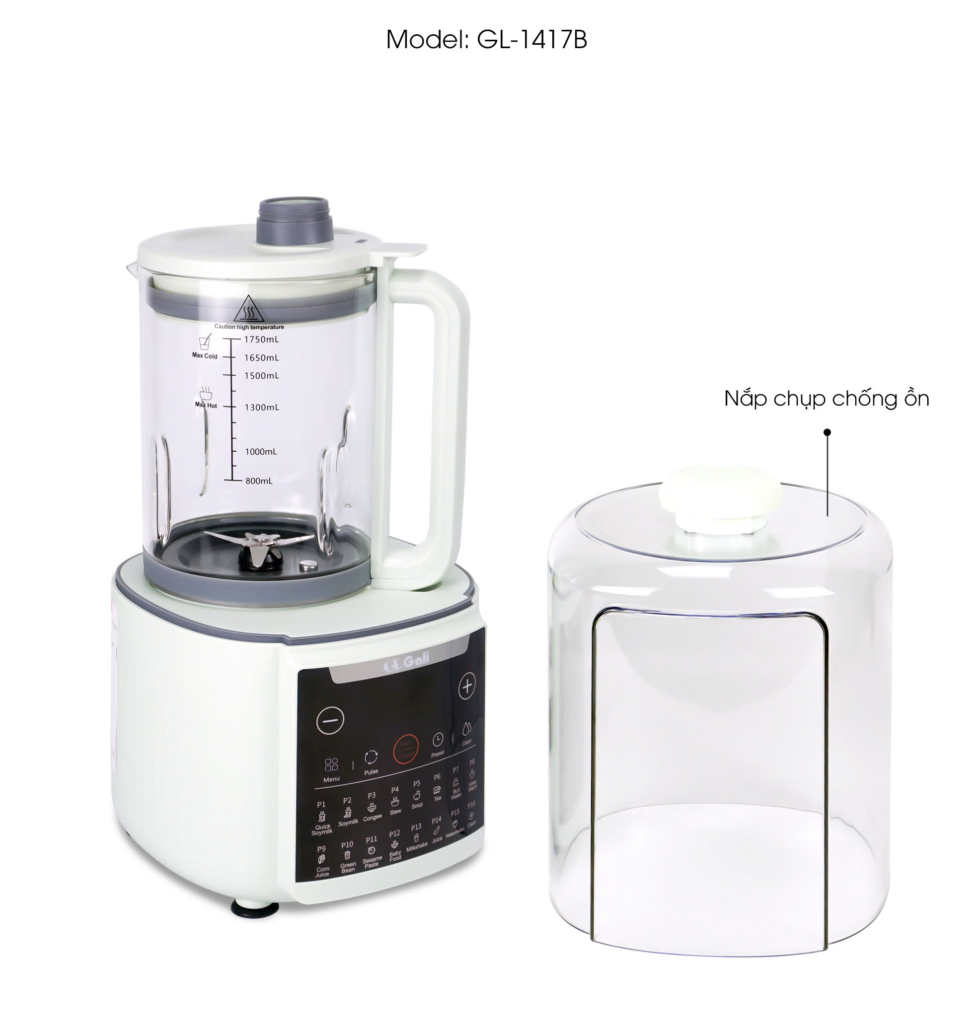 Máy làm sữa hạt Gali GL-1417A 1.75 lít đa chức năng nấu hẹn giờ. Hàng chính hãng chất lượng cao, bảo hành 24 tháng
