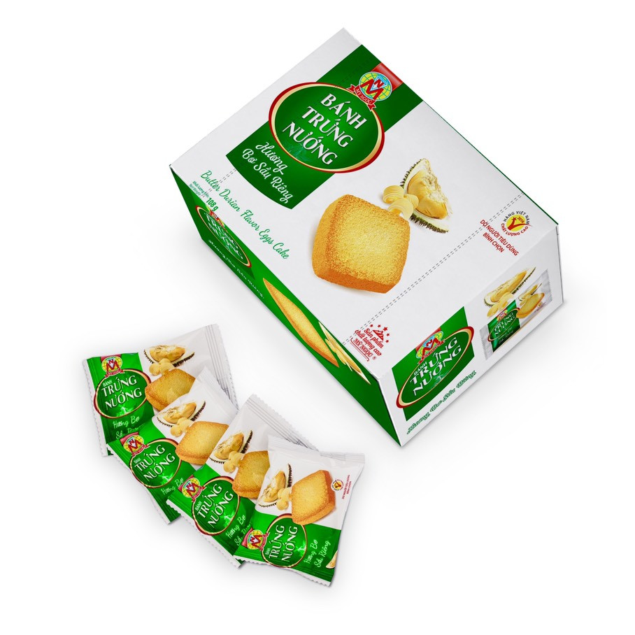 108g Bánh trứng nướng Hương BƠ SẦU RIÊNG tươi MỸ NGỌC