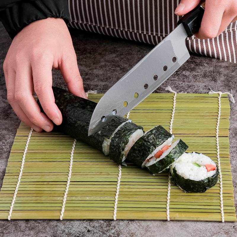 Khuôn nhựa làm sushi, cơm cuộn hình trụ- Dụng cụ làm sushi tiện lợi, nhanh chóng+ Tặng kèm mành tre cao cấp cuốn sushi màu xanh lá