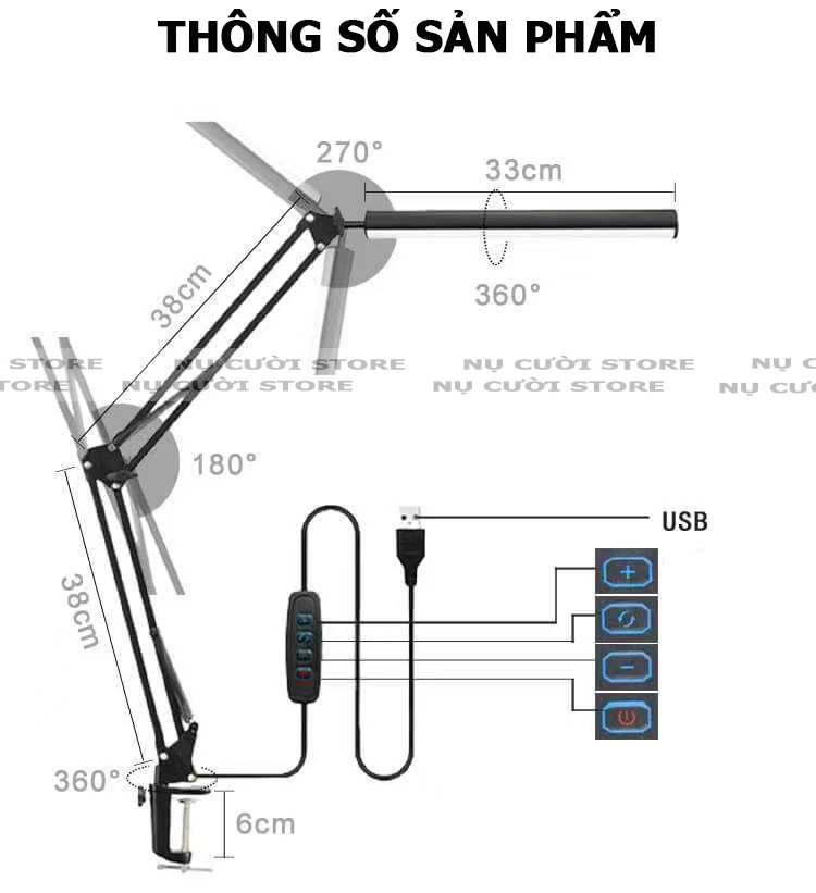 Đèn Bàn Kẹp Dài; Đèn Led Học Đọc Sách Đầu Giường Ánh Sáng Trắng; Đèn Pixar Để Làm Việc Đọc Sách; Đèn Led Kẹp Bàn Học; Đèn Pixar Chống Cận; Đèn Để Bàn Làm Việc; Đèn Làm Nail Phun Xăm Spa Siêu Sáng