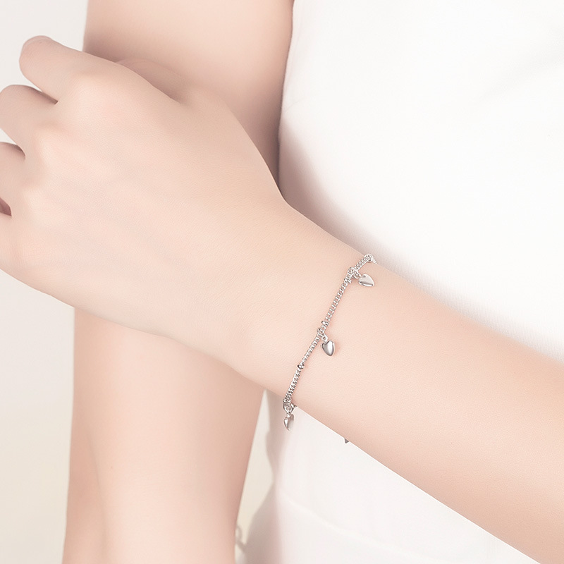 Lắc tay nữ nhiều hình trái tim xinh xắn