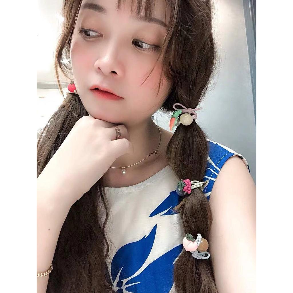 Thun buộc tóc trái bi nhiều màu, dây thun cột tóc nữ Hàn Quốc