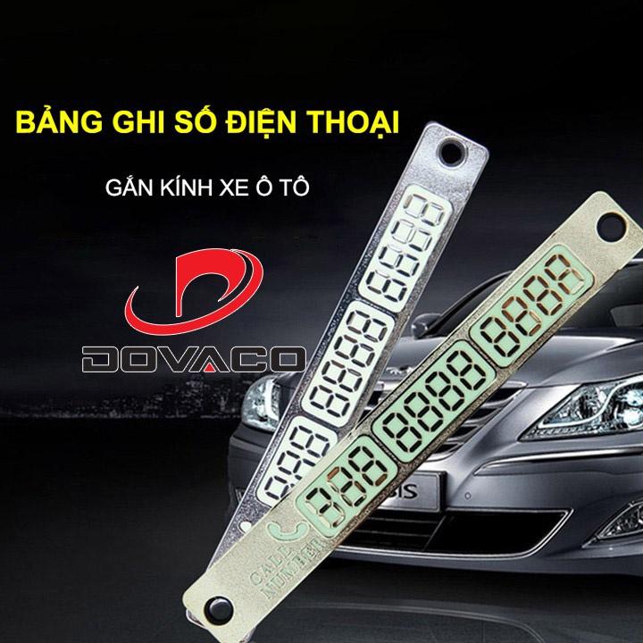 Bảng số điện thoại gắn táp lô ô tô khi đỗ xe V2