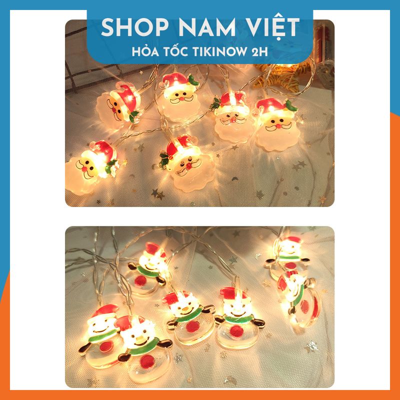 Dây Đèn Led Fairy Light Trang Trí Giáng Sinh Biểu Tượng Cây Thông, Người Tuyết, Ông Già Noel - Chính Hãng NAVIVU