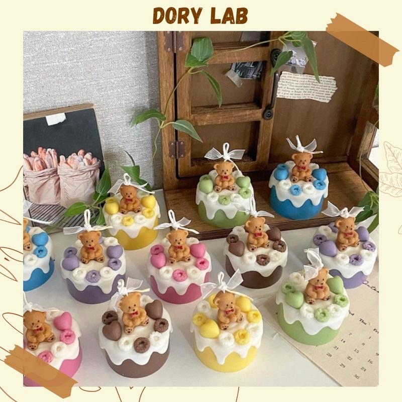 Nến Thơm Bánh Kem Gấu Con Handmade Không Khói - Dory Lab