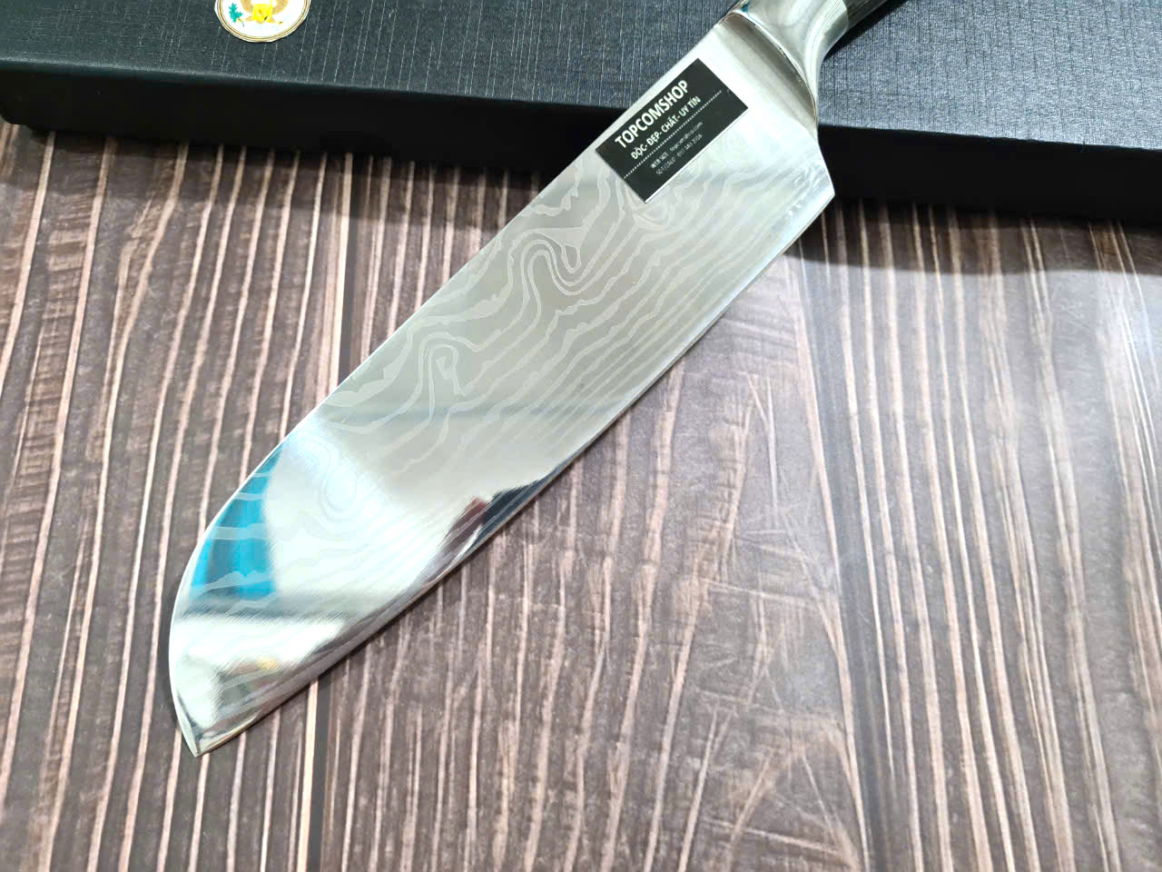 DAO - DAO BẾP NHẬT BẢN SANTOKU THÉP DAMASCUS MÃ A13 DT116 nt topcomshop vn