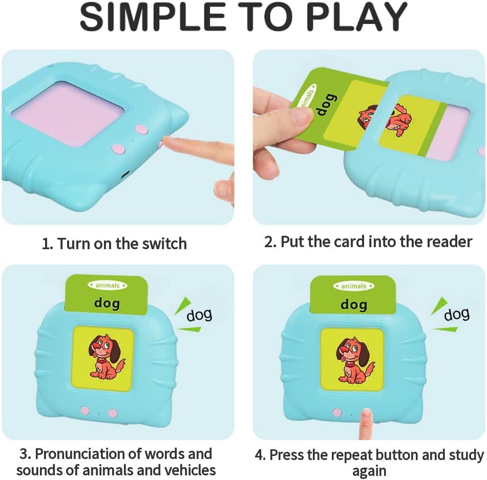 Đồ chơi trẻ mới biết đi cho bé trai 2 3 4 5 tuổi, Thẻ flash nói 224 từ nhìn, Đồ chơi giác quan Montessori cho trẻ tự kỷ, Đồ chơi học tập cho trẻ tự kỷ
