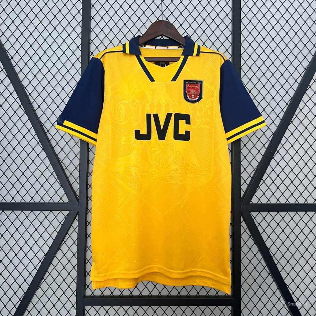 Áo Bóng Đá Retro Arsenal 1996 - Sân Khách bản cao cấp vải Cotton Polyester