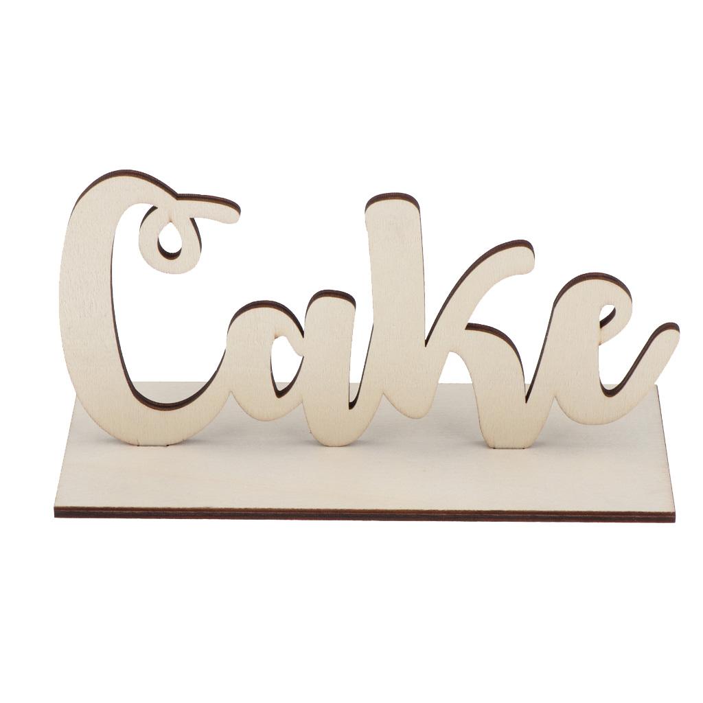 Vintage Wooden Cake Table Sign Wedding Birthday Party Baby Shower Supplier