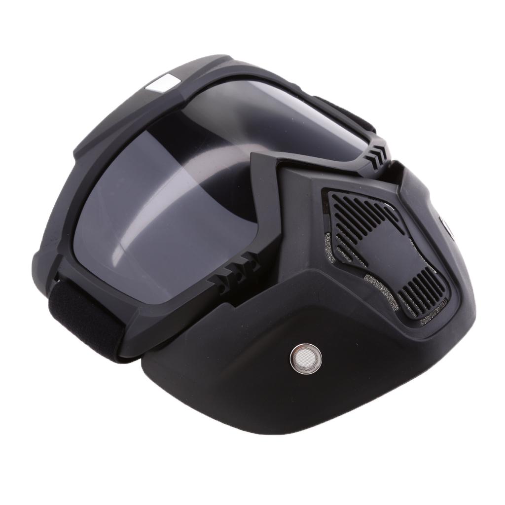 2Pcs Face Nose Mask Anti-Fog Windproof Helmet Goggles for Motorbike Smoke