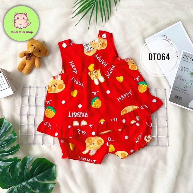 Đồ Bộ Bé Gái Xinh Xắn Tôn Lanh Cực Mát Cho Bé Từ 3-16 Ký