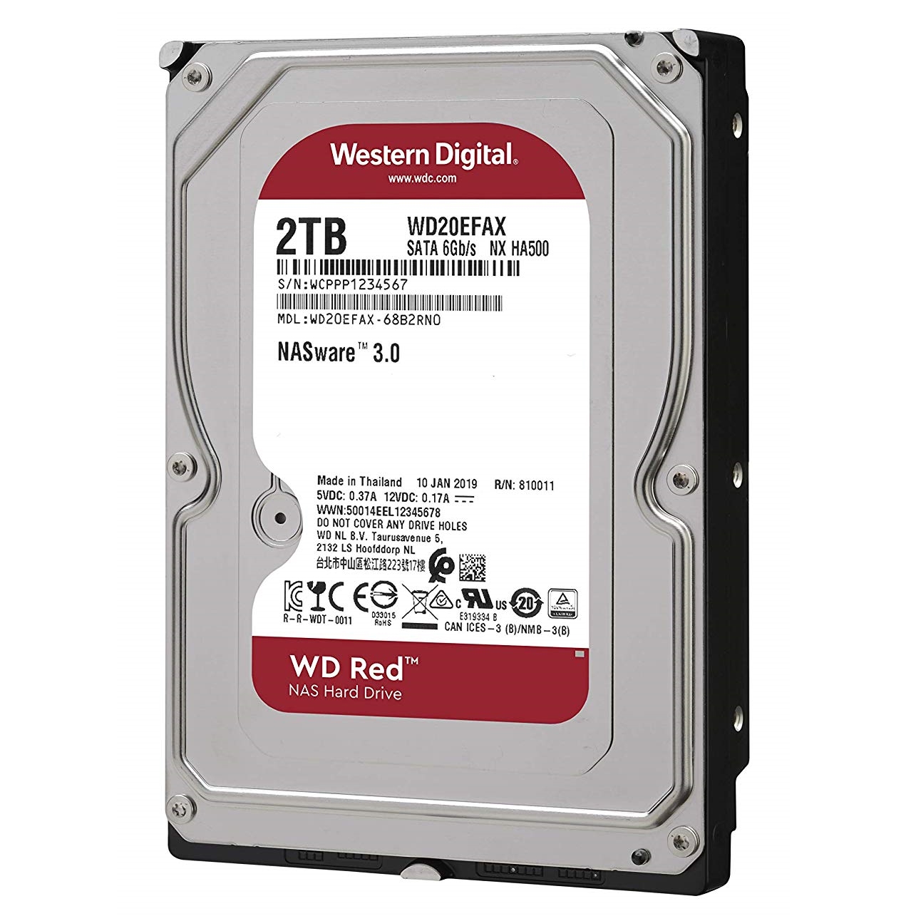 Ổ Cứng HDD NAS WD Red 2TB/265MB/5400/3.5 - WD20EFAX - Hàng chính hãng