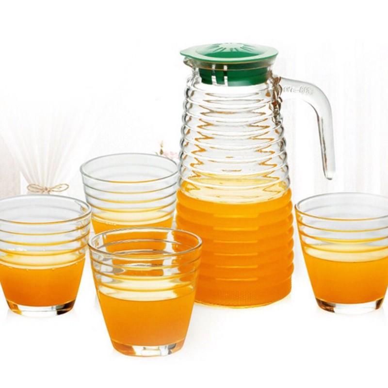 Bộ Bình Và 4 Ly Thuỷ Tinh Uống Nước Cao Cấp