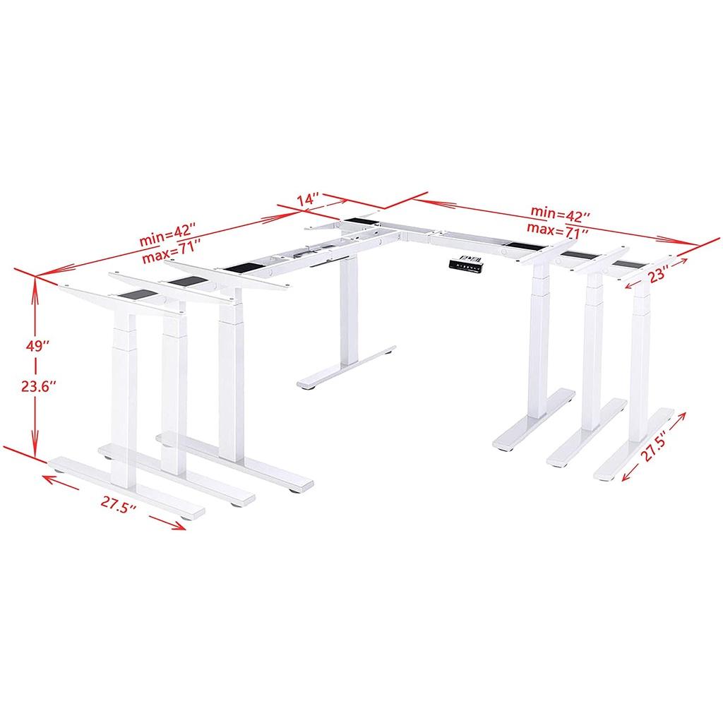 Chân bàn góc trắng nâng hạ thông minh tự động điều chỉnh độ cao MS18 khung phủ sơn tĩnh điện