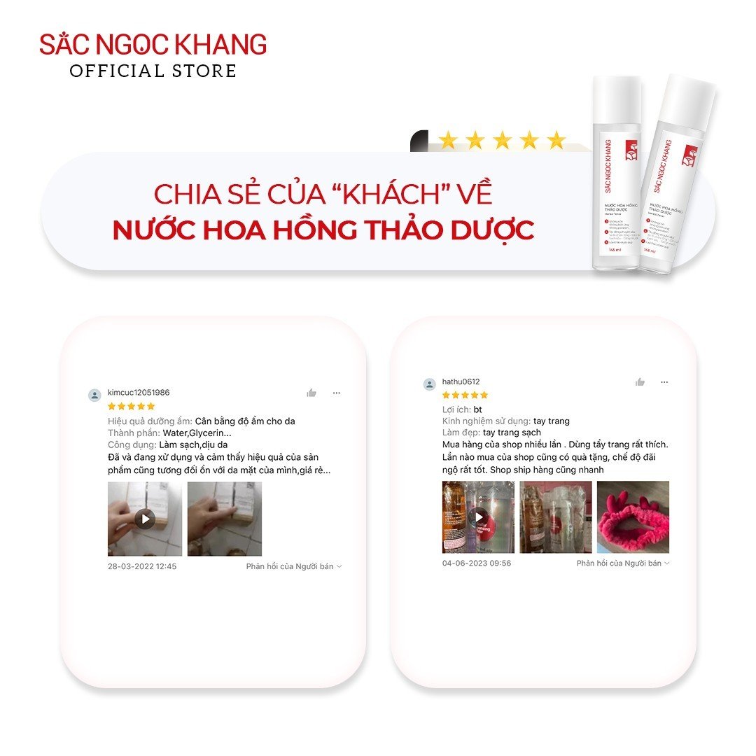 Nước Hoa Hồng Sắc Ngọc Khang MNH01 (145ml)