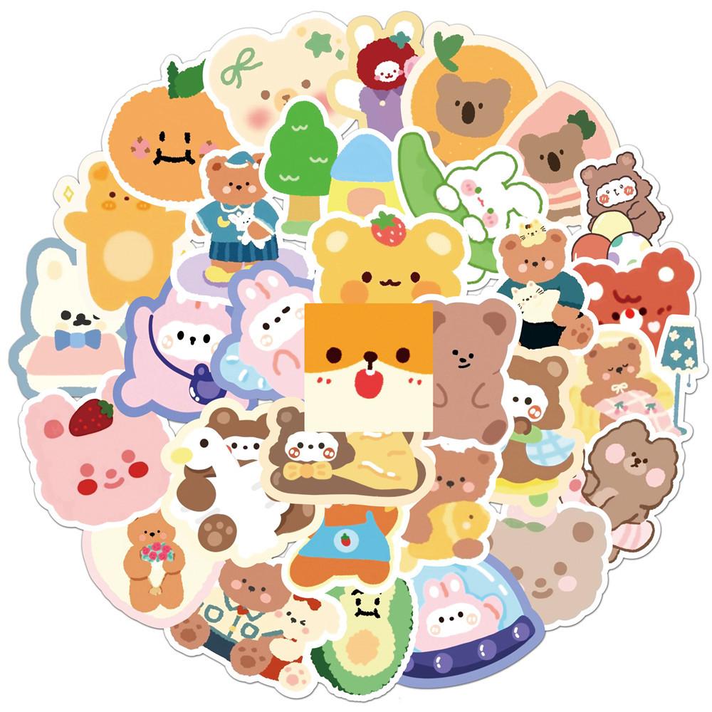 Sticker GẤU BYUNNIE BOO hoạt hình cute trang trí mũ bảo hiểm,guitar,ukulele,điện thoại,sổ tay,laptop-mẫu S162
