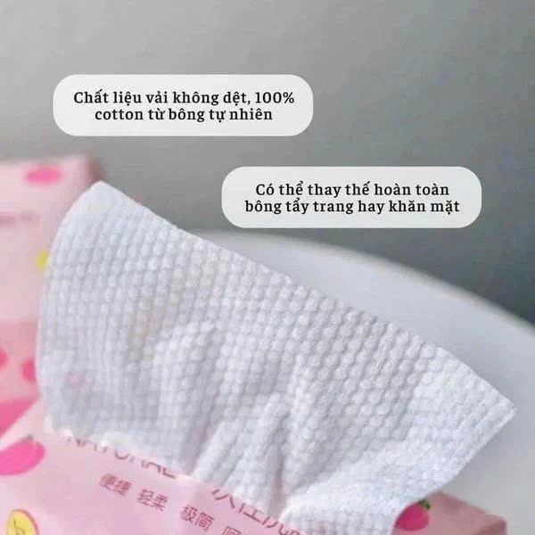 Khăn mặt khô dùng 1 lần lau khô, lau ướt - 40 khăn/cuộn, kích thước 20x20cm