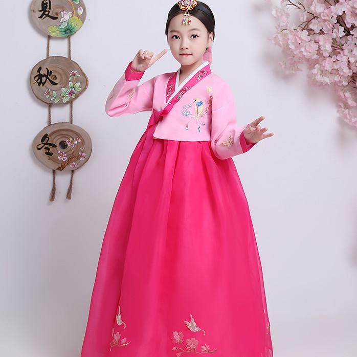 Ảnh thật-S11. Hanbok thêu hoa cho bé gái