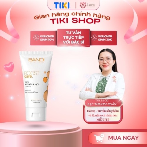 Kem dưỡng sáng làm đều màu da - BANDI BOOST CARE Brightening cream with Turmeric 50ml