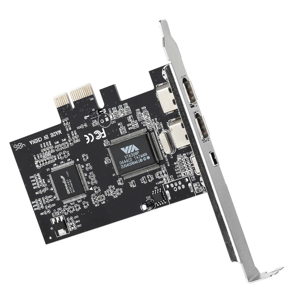 Thẻ mở rộng 3 cổng PCI-E 1394a 1394b, điều khiển PCI-Express (2 * 6 Pin + 1 * 4 Pin) cho máy tính để bàn