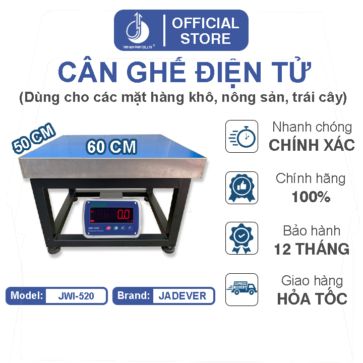 Cân Ghế Điện Tử JWI-520 - Mặt Bàn Cân 500x600MM