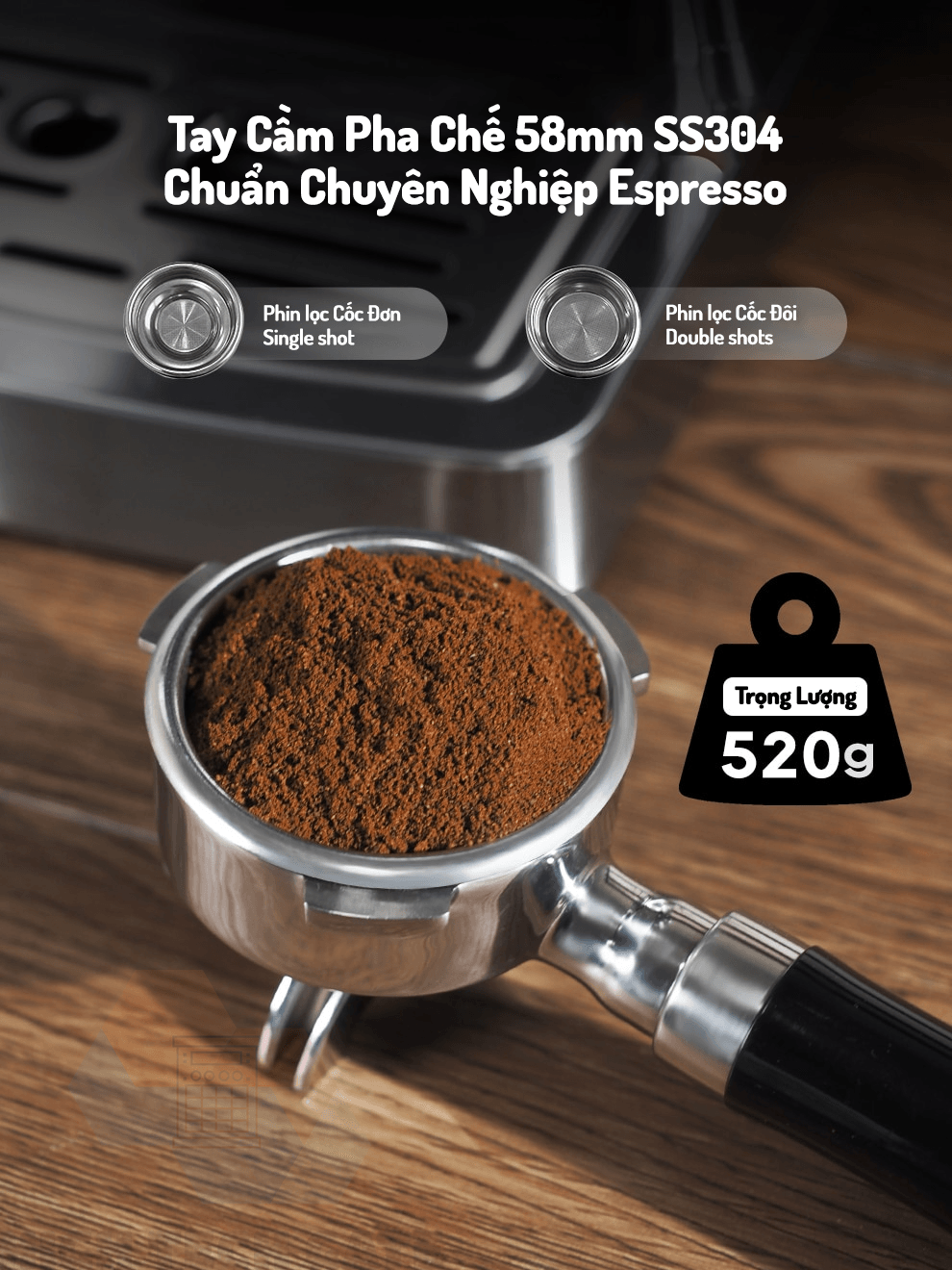 Máy Pha Cà Phê Espresso HiBREW H10A Phiên Bản Chuyên Nghiệp Linh Hoạt Kiểm Soát Toàn Diện, 58mm Tay Cầm Inox 304, Hàng Chính Hãng