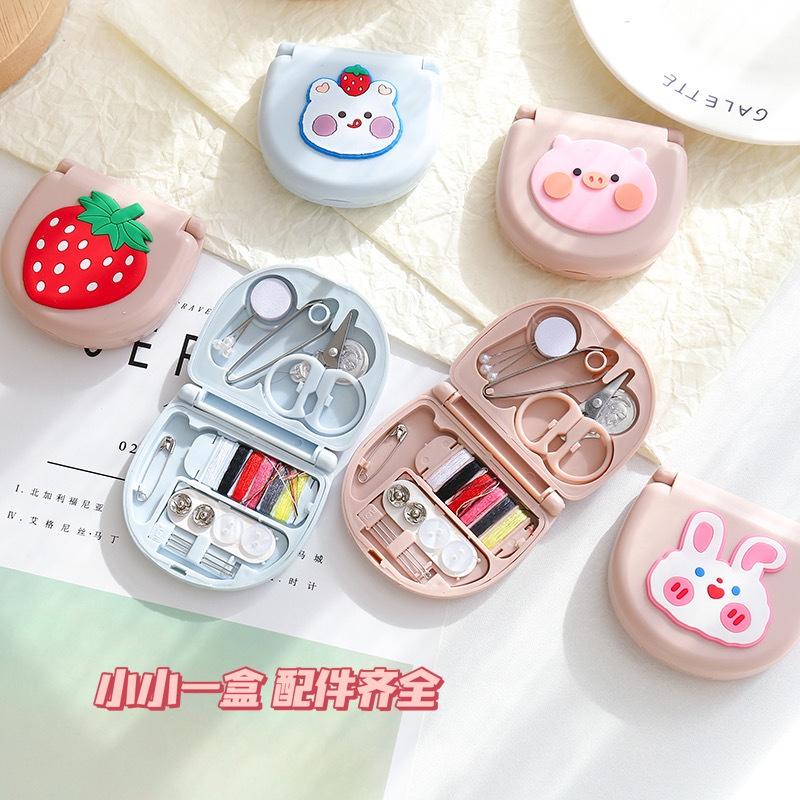 Hộp Kim Chỉ May Vá Mini Nắp Gập Màu Pastel