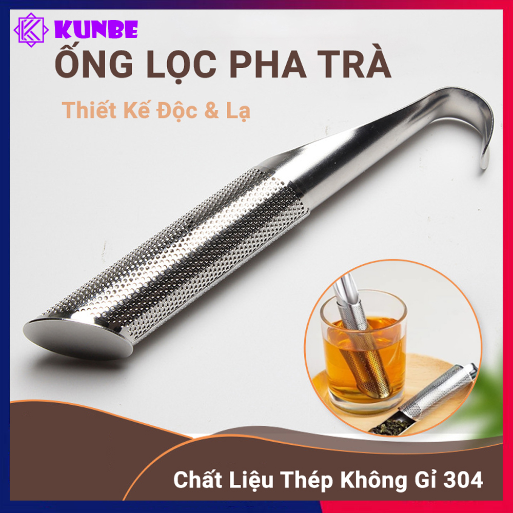 Dụng Cụ Lọc Trà KUNBE Chất Liệu Inox 304 Dạng Ống Lưới Nhỏ Gọn Tiện Lợi