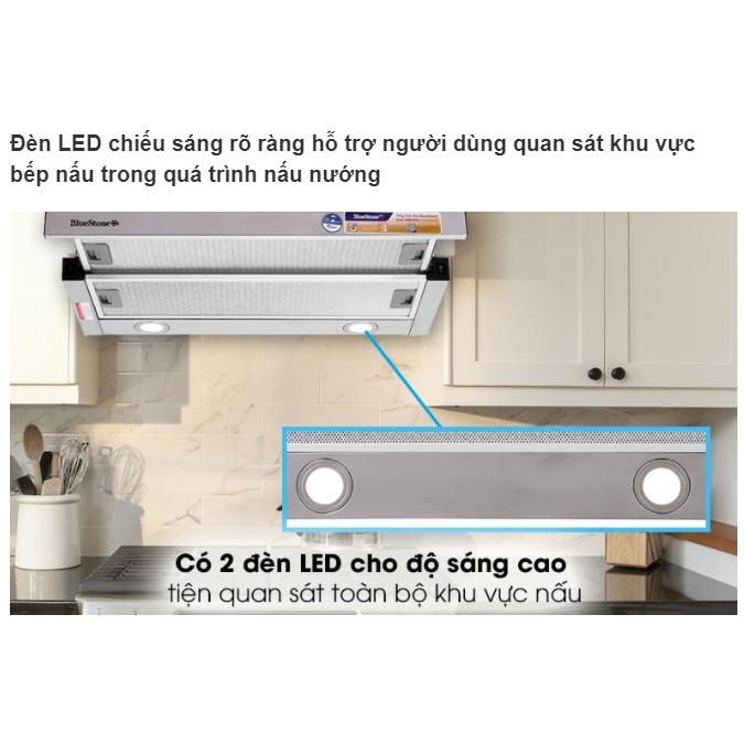 Máy hút mùi âm tủ BlueStone HOB-8725 Công suất hút 750 m³/h, Hàng Chính Hãng