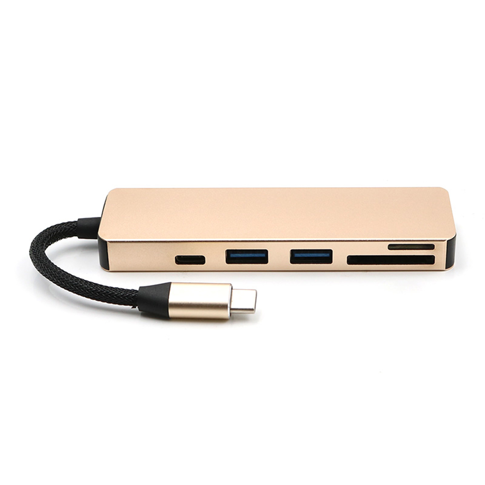 Bộ Chuyển Đổi Đa Cổng USB C Hub 5 Trong 1 Với 1 Cổng USB 3.1 Và 2 Cổng USB 3.0 Đầu Đọc Thẻ Nhớ SD TF Cho Thiết Bị Loại C