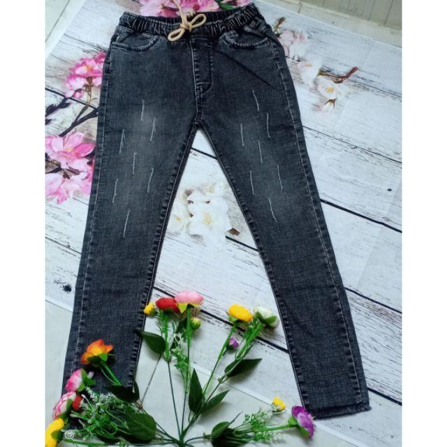 quần jeans lưng thun co giãn tạo dáng ôm body