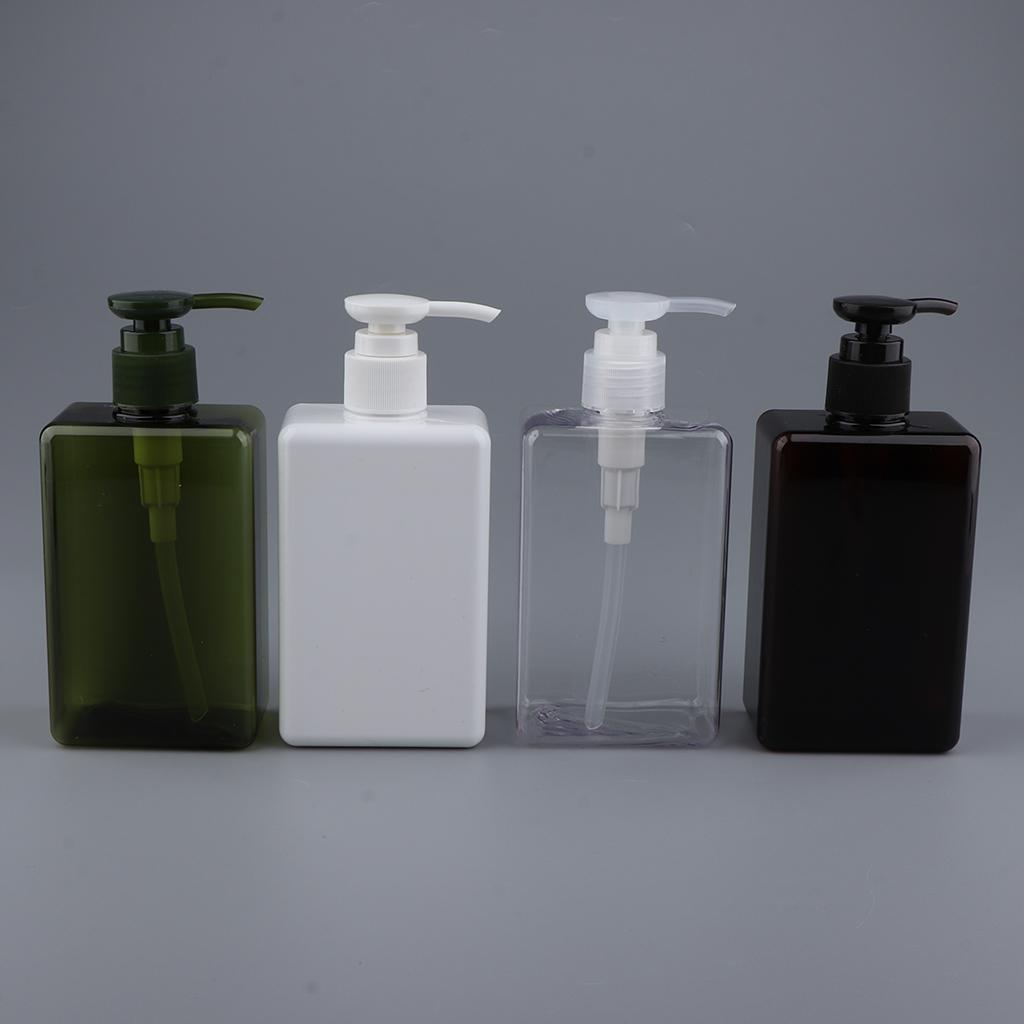 4pcs 280ml PETG Empty Pump Bottle Container for Shampoo Body Wash Lotion