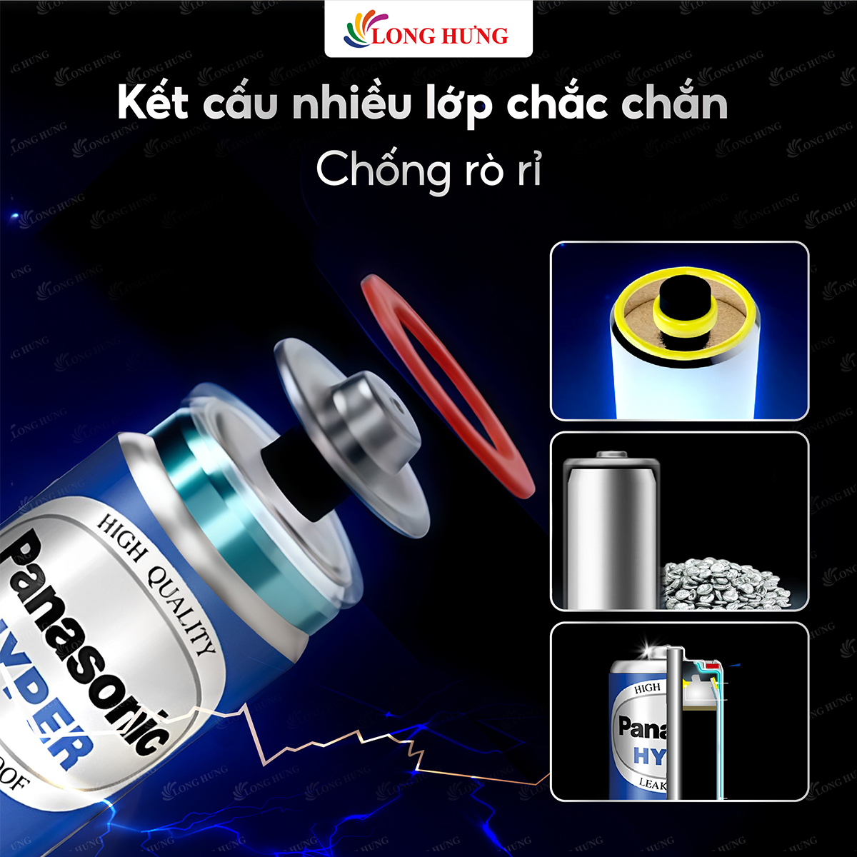 Pin than Đại D Panasonic Hyper 1.5V R20UT/2S-V (2 viên/6 viên/10 viên/24 viên) - Hàng chính hãng