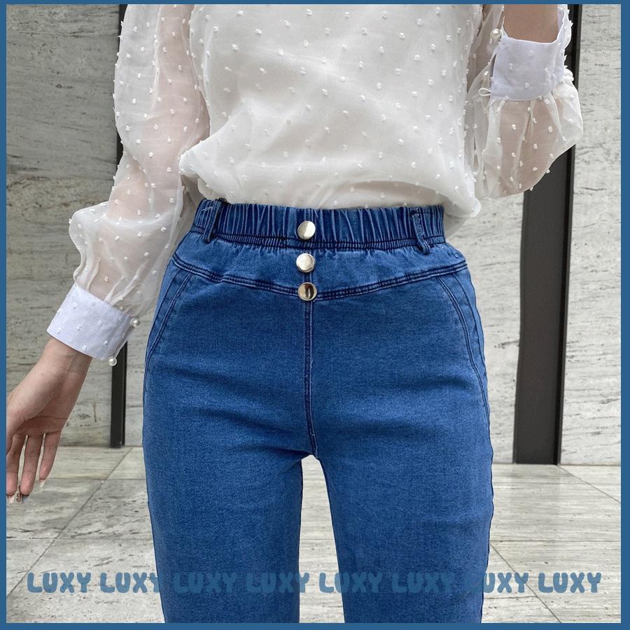 Quần jean nữ cạp chun co giãn 2 chiều cao cấp LUXY V193 đủ size từ 40kg - 80kg