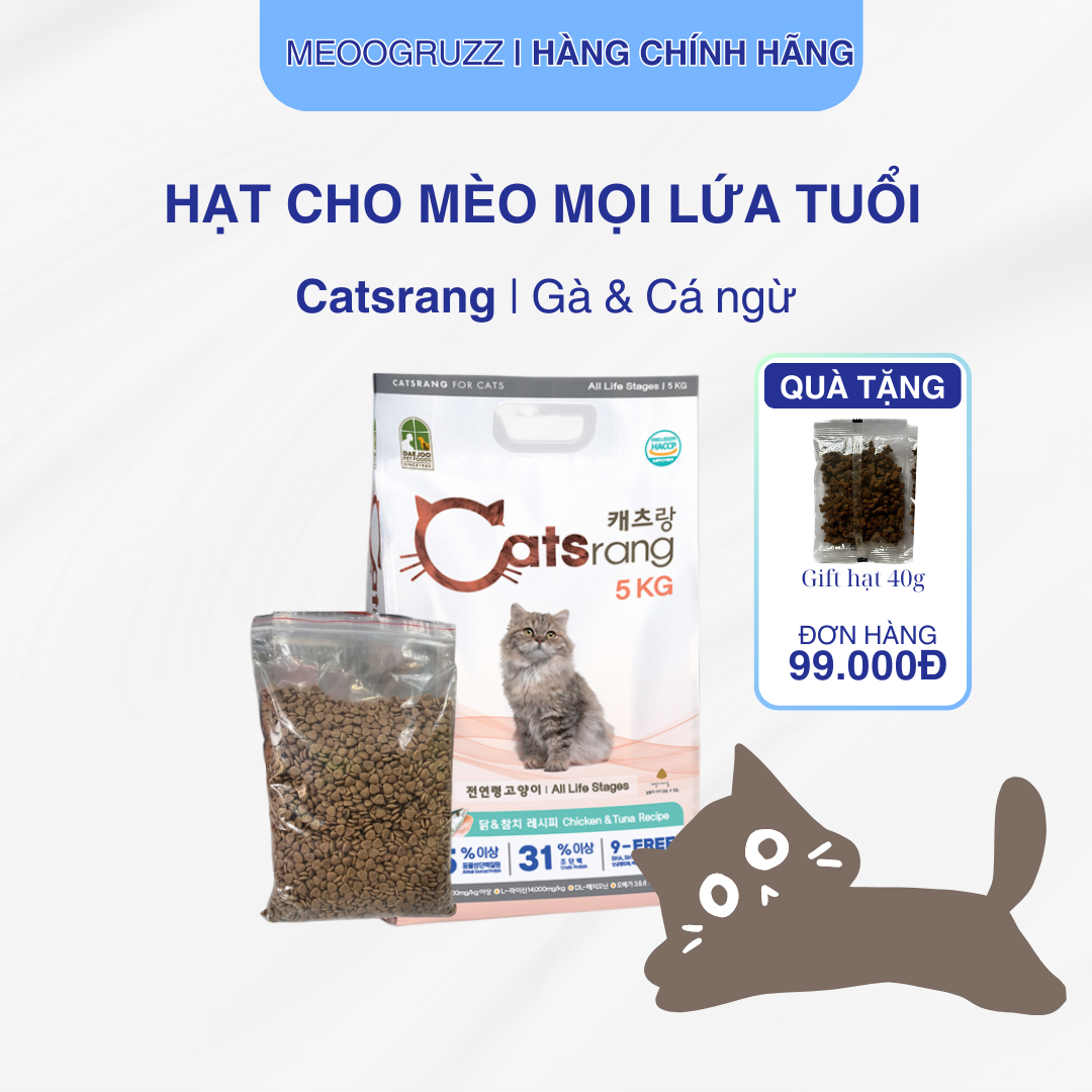 Catsrang 5Kg Thức Ăn Hạt Cho Mèo Mọi Lứa Tuổi
