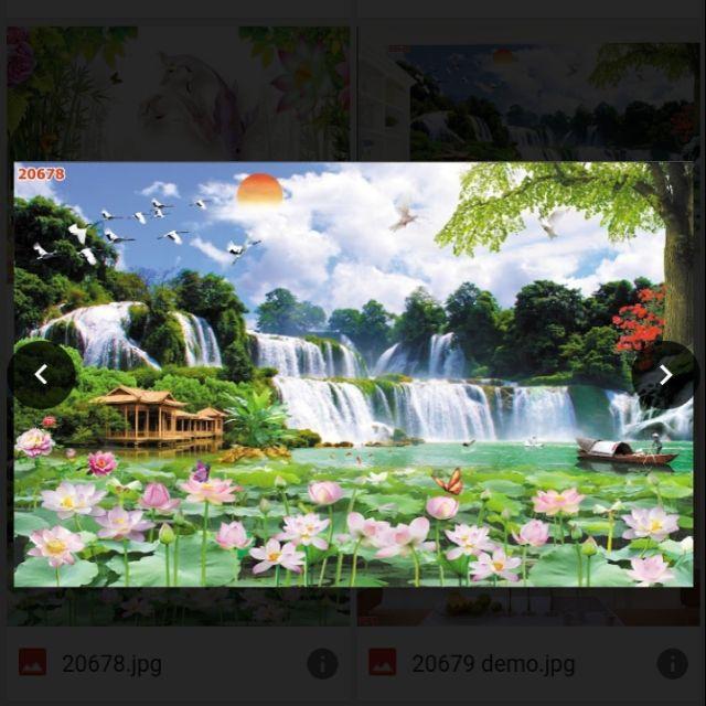 Tranh dán trang trí tường sẵn keo