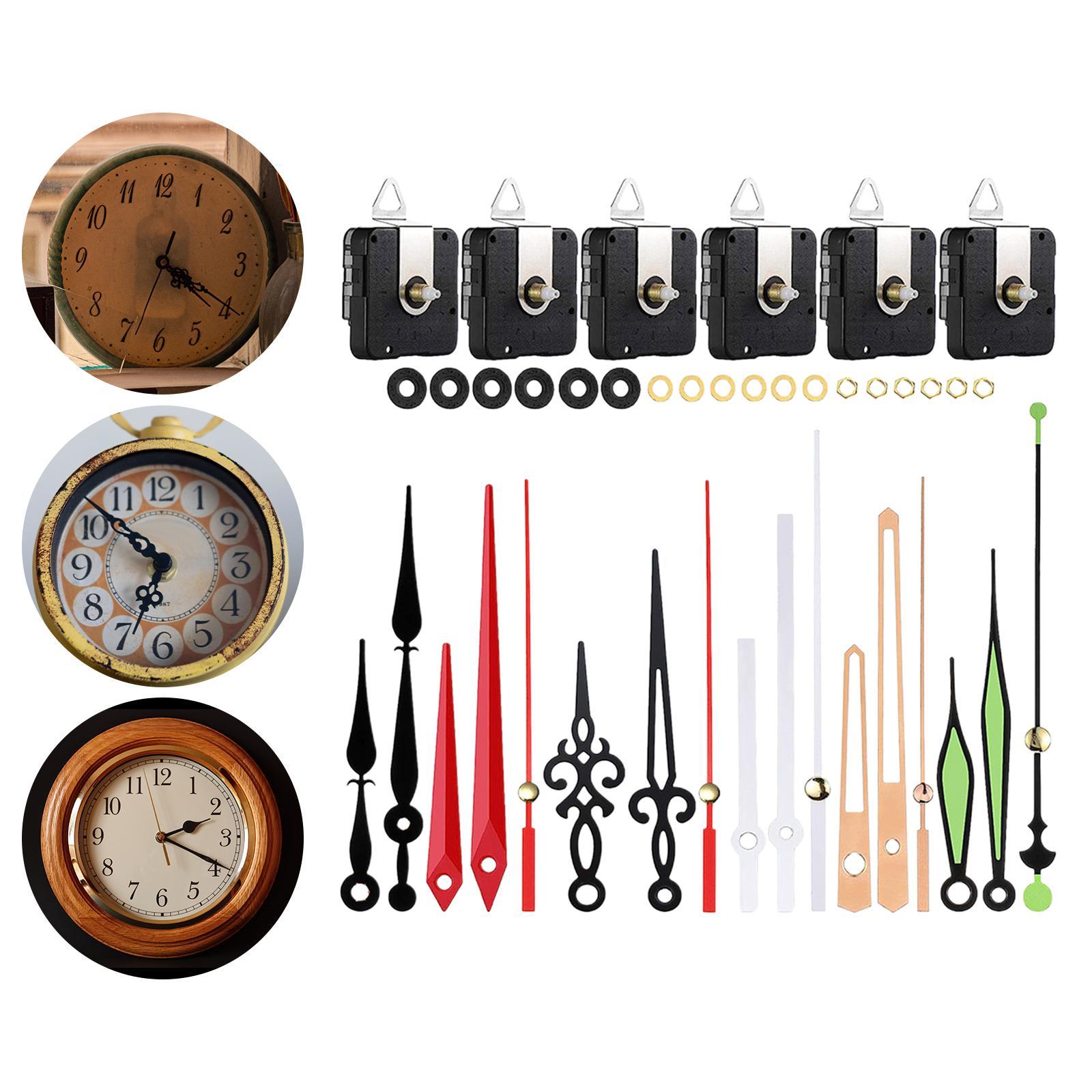 6 Set DIY Wall Clock Movement Mechanism Repair Parts Hanging Clock Mechanism